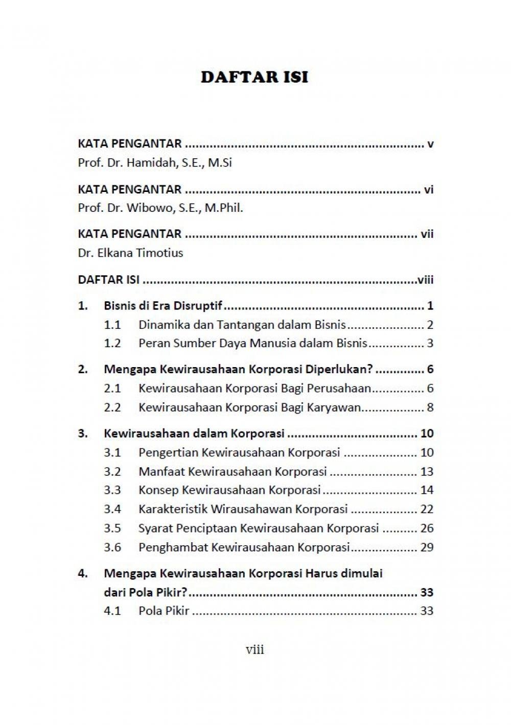 Intrapreneurial Mindset: Strategi Pemberdayaan Karyawan dalam Bisnis di Era Disruptif daftar isi