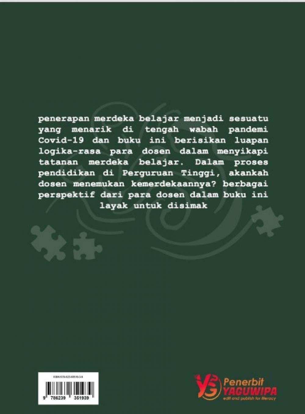 Pendidikan dan Kontekstualisasi Merdeka Belajar (Sebelum, selama, dan pasca pandemi)  cover belakang